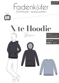 Fadenkäfer Papierschnittmuster X-te Hoodie Herren
